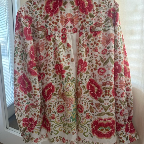 Rose & Olive Floral Top - Coral and Olive - Picture 7 of 7